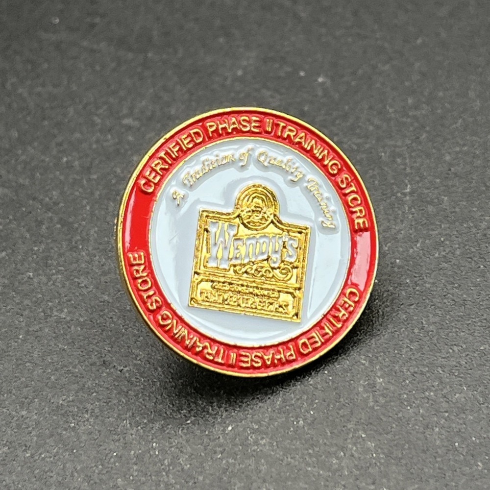 Wendy's Certified Phase II Training Store Employee Lapel Hat Pin